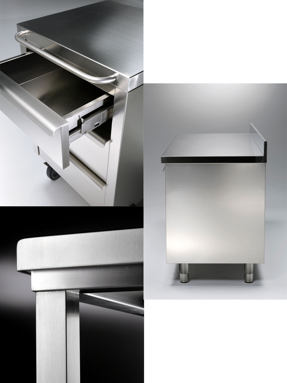 Composizione arredi inox Officine Bano