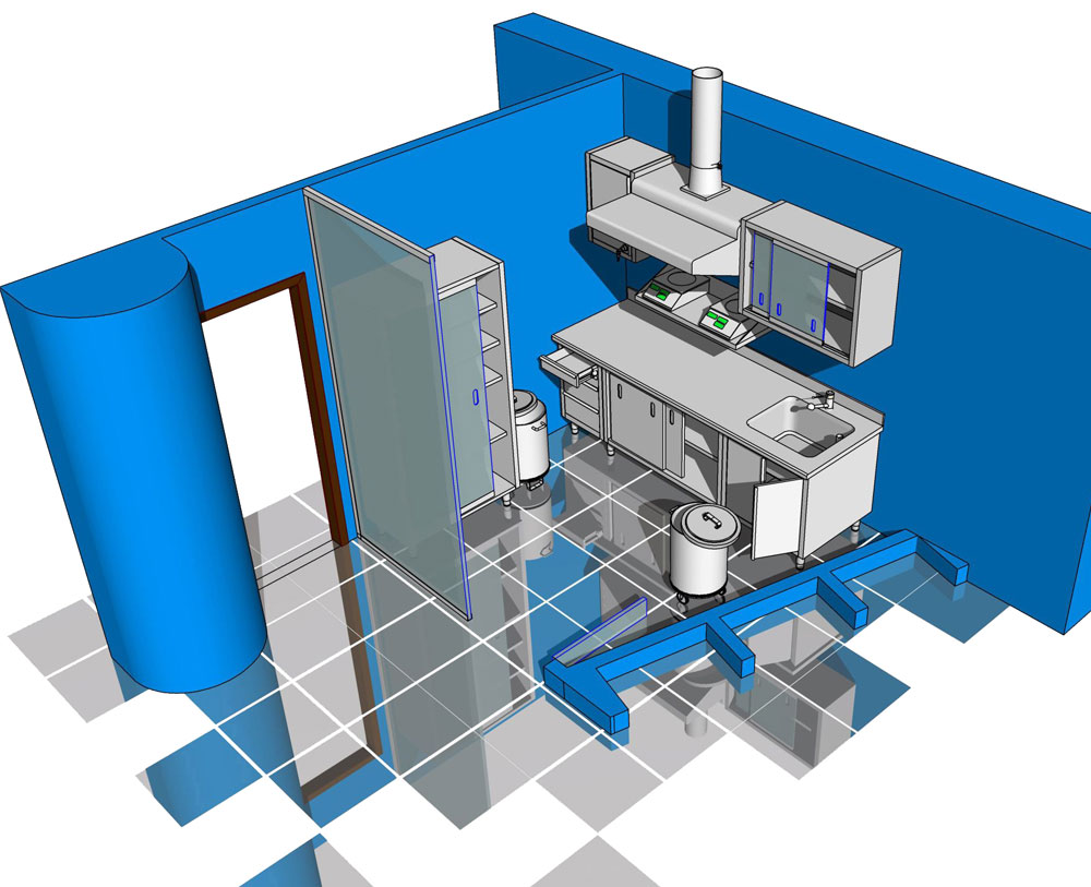 Rendering laboratorio galenico